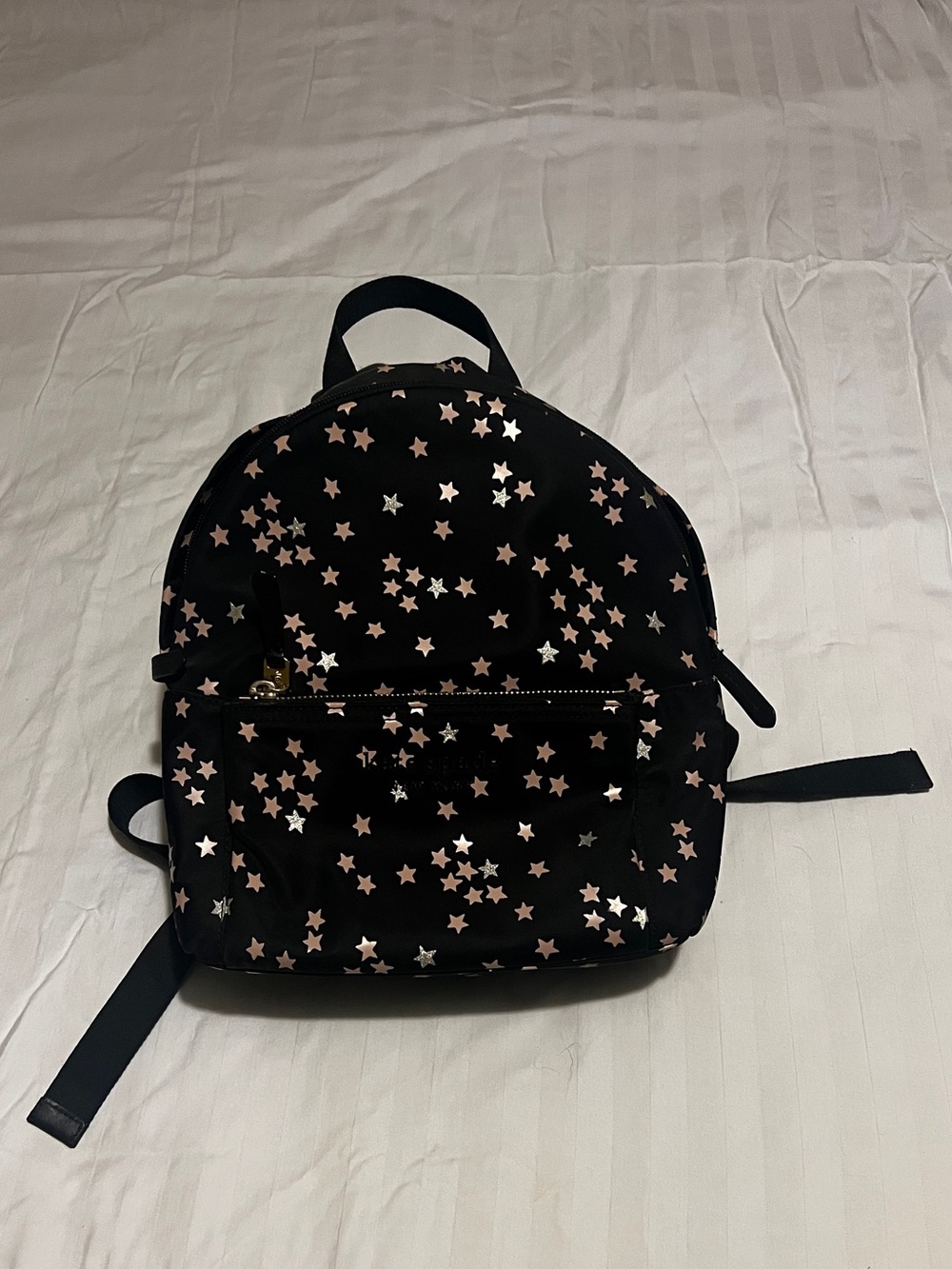 Kate Spade Black Star-Print Mini Backpack